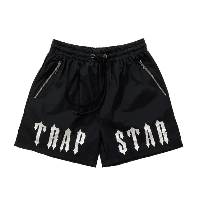 Trapstar Logo Shorts Metallic Gothic Print