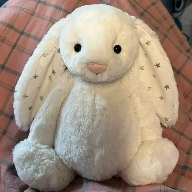 白色星星耳朵兔子 31cm