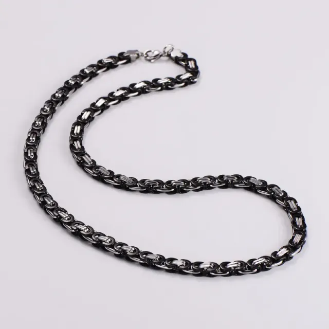 钢间黑项链6mm*55cm