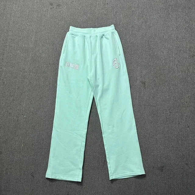 6PM Season Sweatpants Mint with Logo Embroidery