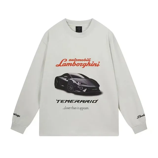 Balenciaga Long-Sleeve Tee Lamborghini Temerario Print
