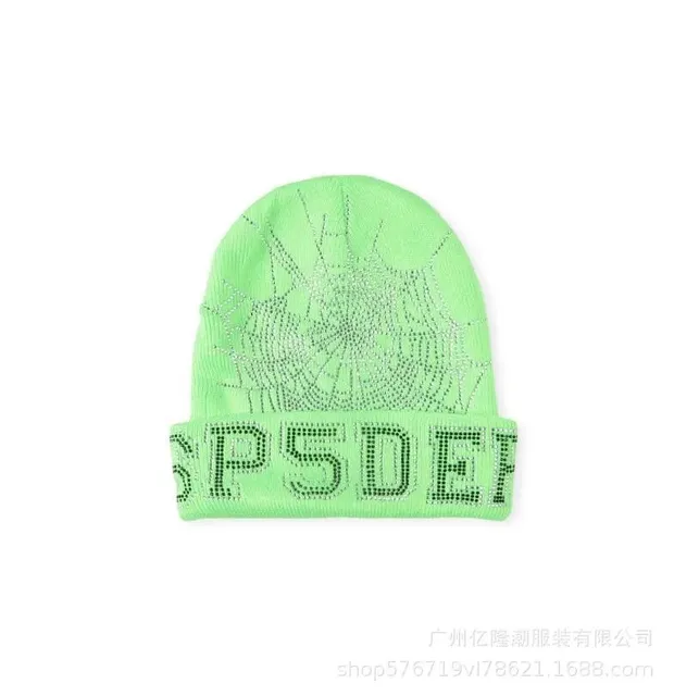 Sp5der Beanie Spiderweb Rhinestone