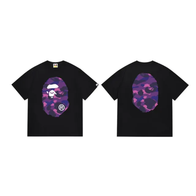 BAPE Ape Head Tee Purple Camo