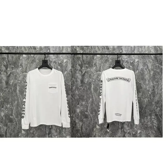 Chrome Hearts Long Sleeve Tee Cross Logo Sleeve