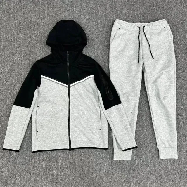 Nike Tech Fleece Hoodie and Joggers Heather Grey/Black