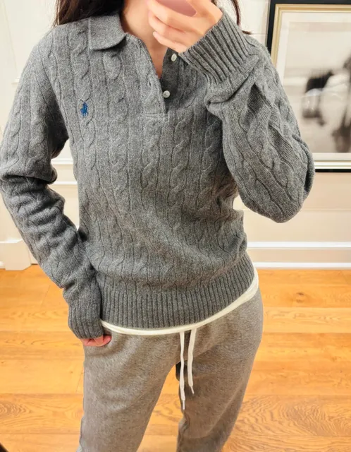 Polo Ralph Lauren Cable Knit Polo Sweater Classic Fit