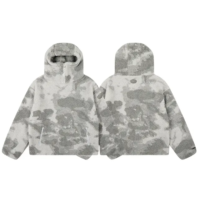 Fleece Hooded Jacket Tie-Dye