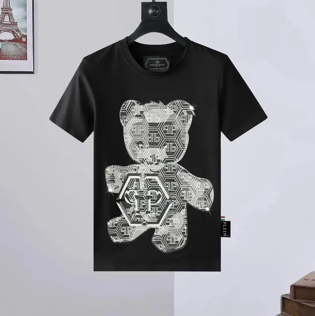 Philipp Plein Bear Graphic T-Shirt Crystal-Embellished Bear