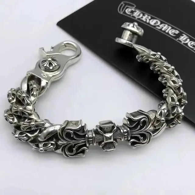 Chrome Hearts Cross Link Bracelet Signature Cross Motif