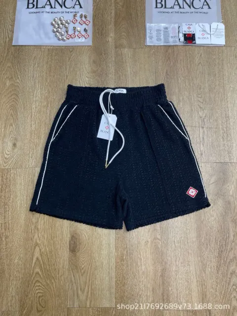 Casablanca Embroidered Shorts Diamond Pattern