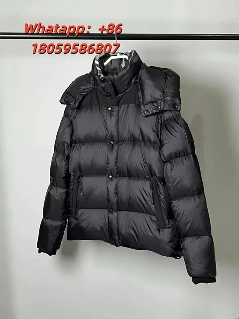 B家黑色可拆卸羽绒服黑色