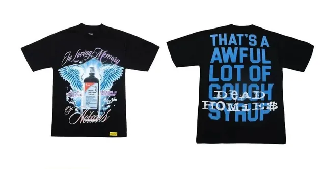 An Awful Lot of Cough Syrup Graphic T-Shirt Dead Homie Syrup