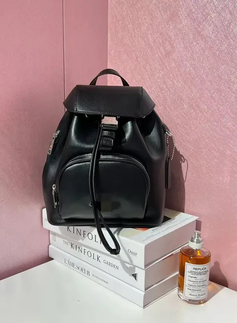 RIYA双肩皮纹黑《送飞机盒+礼袋》