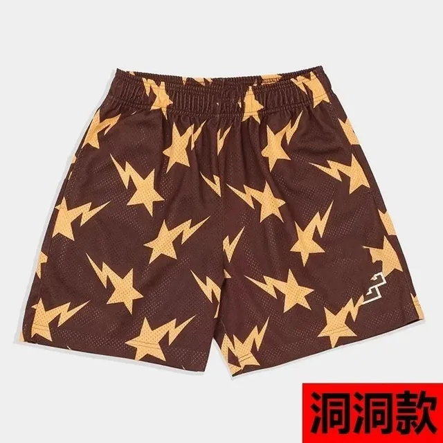 Fragment Design Mesh Shorts Star and Lightning Print