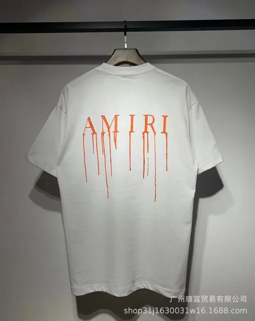 Amiri Graphic Tee Dripping Logo