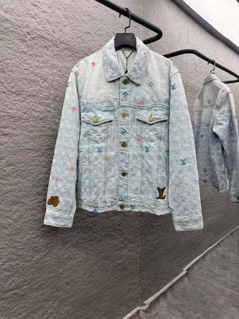 Louis Vuitton Denim Jacket Monogram Embroidered