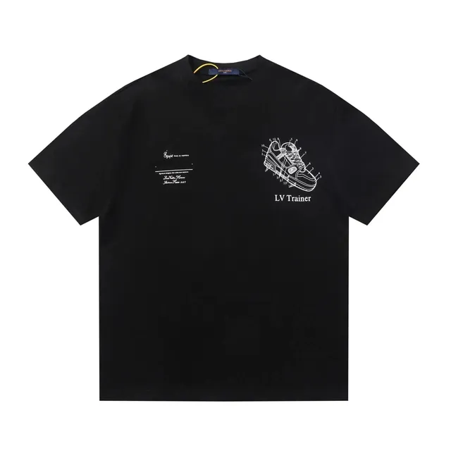 Louis Vuitton LV Trainer T-Shirt Sneaker Blueprint Print