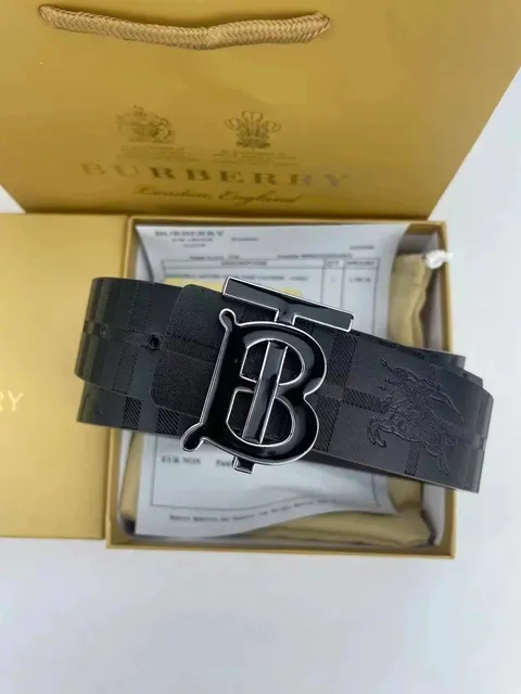 Burberry TB Logo Belt Check Print