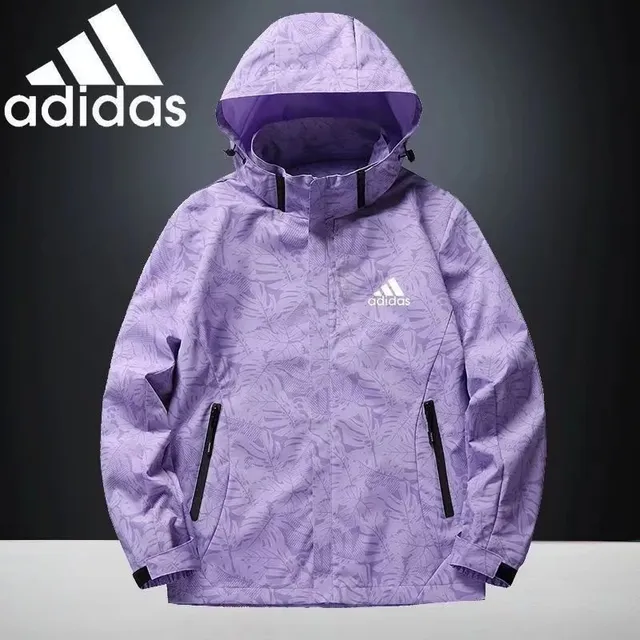 Adidas Windbreaker Jacket Leaf Print