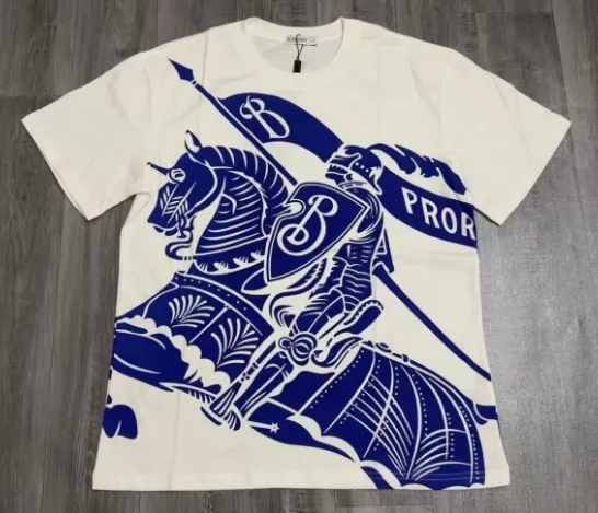 Balenciaga Knight Graphic Tee Blue Knight Print