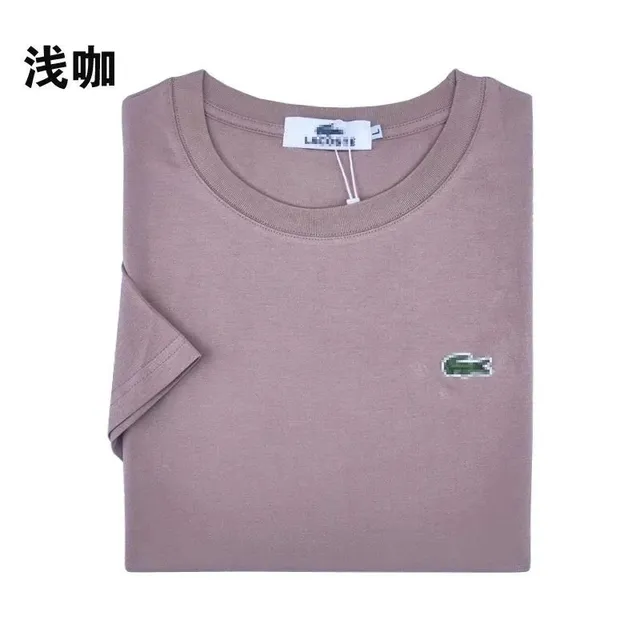 圆领浅咖