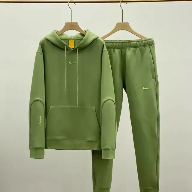 Nike Tech Fleece Hoodie and Joggers Olive Green