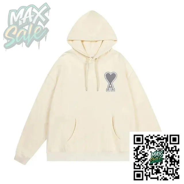 Amiri Heart Logo Hoodie Embroidered Heart