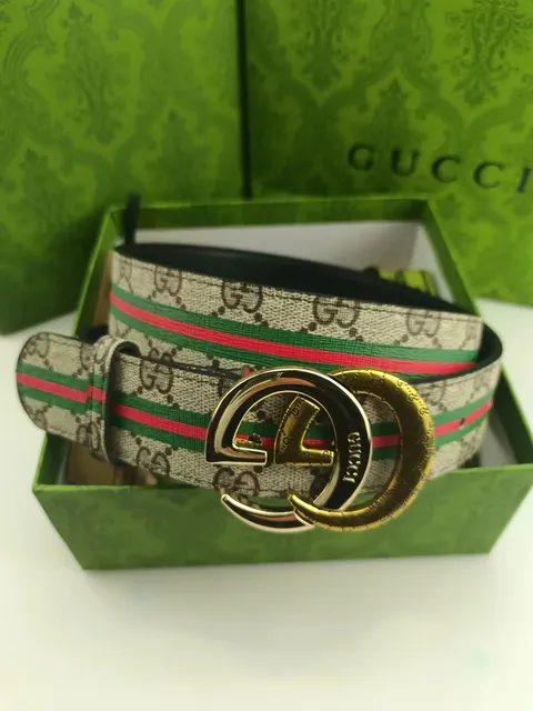 Gucci GG Marmont Belt Web Stripe
