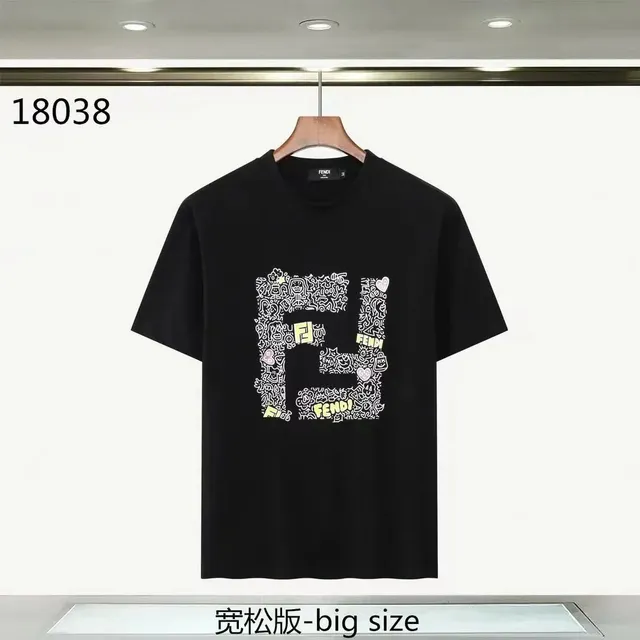 Fendi Graphic Tee Doodle FF Print