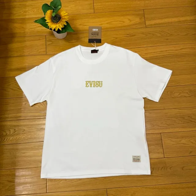 Evisu Logo T-Shirt Gold Embroidered