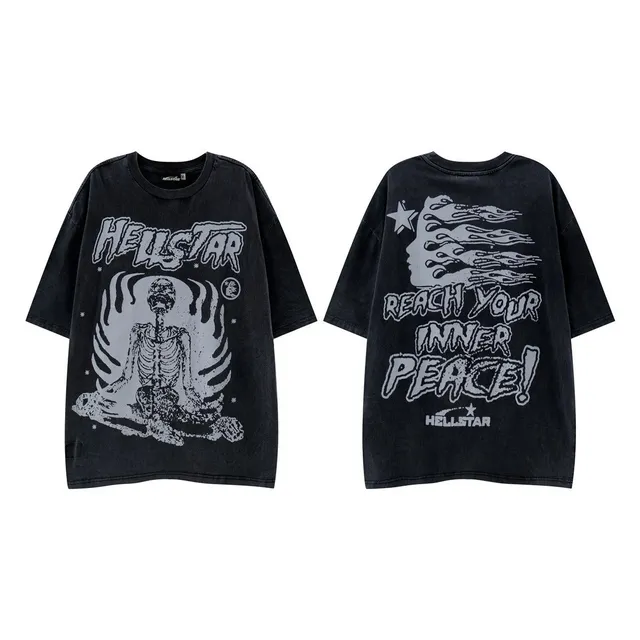 Hellstar Graphic Tee Skeleton Meditate