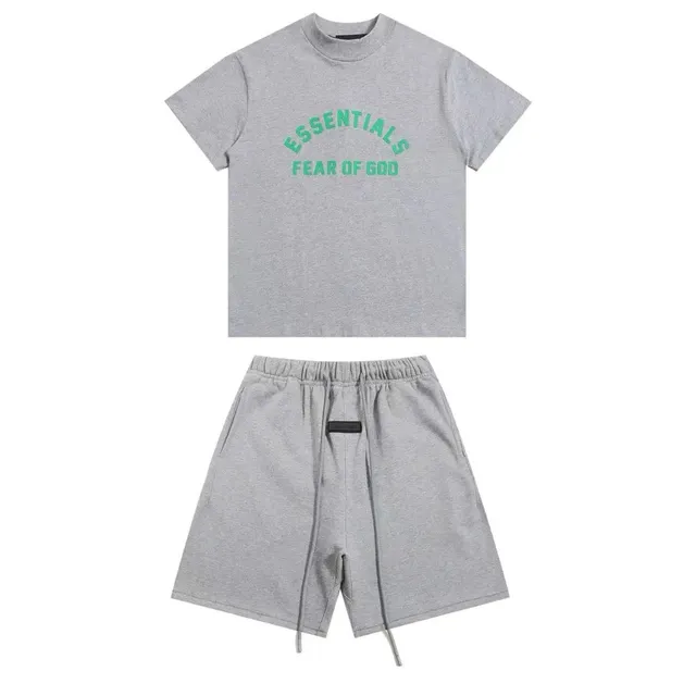 Fear of God Essentials × Fear of God Essentials Set Grey with Mint Logo