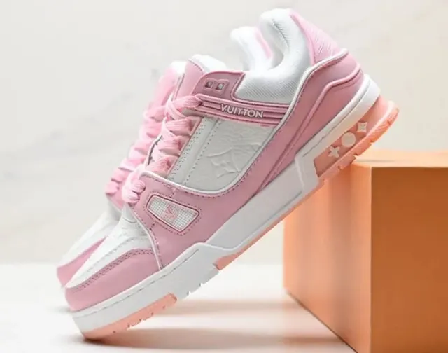 Louis Vuitton LV Trainer Pink and White