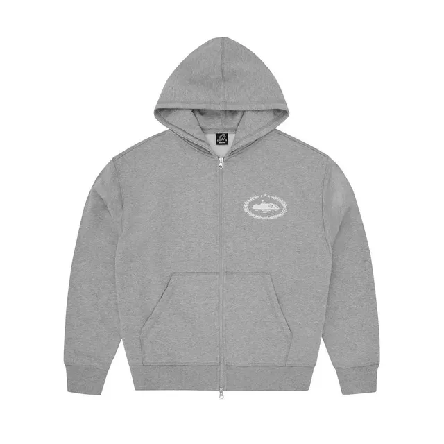 Corteiz Zip-Up Hoodie Wreath Logo