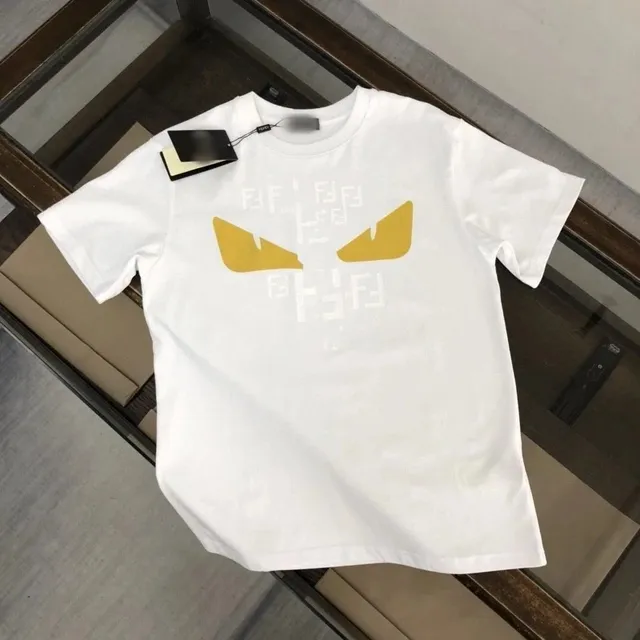 Fendi Monster Eyes T-Shirt White with Yellow Monster Eyes