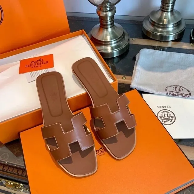 Hermès H Elegance Slide Smooth Leather