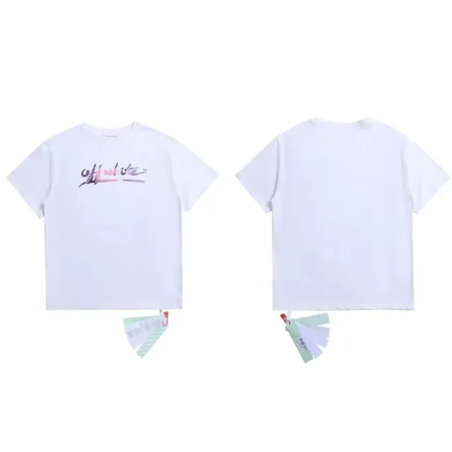 Off-White T-Shirt Diagonal Logo Print