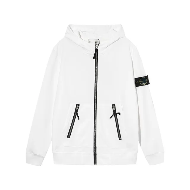 Stone Island Zip-Up Hoodie Compass Patch