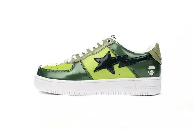 Bape Sta Lime Green Patent