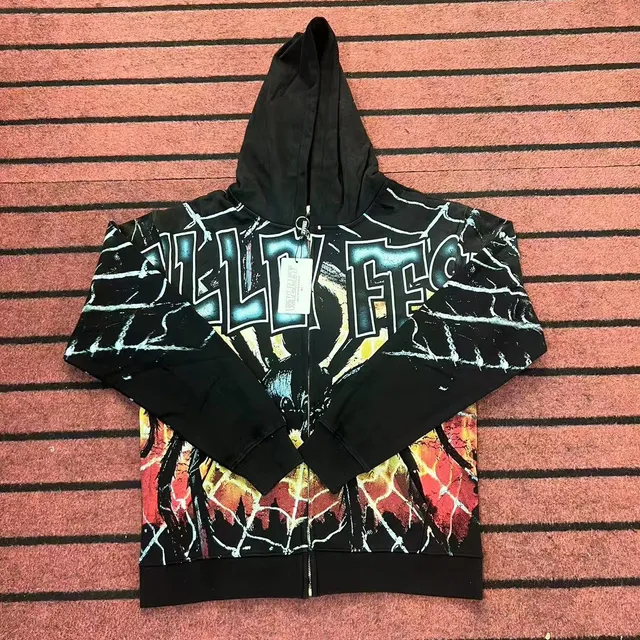 Gallery Dept. Zip-Up Hoodie Graphic Print