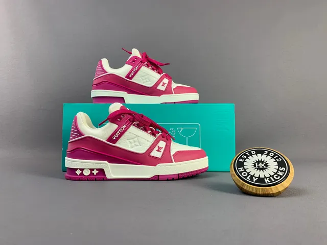 Louis Vuitton LV Trainer Fuchsia and White