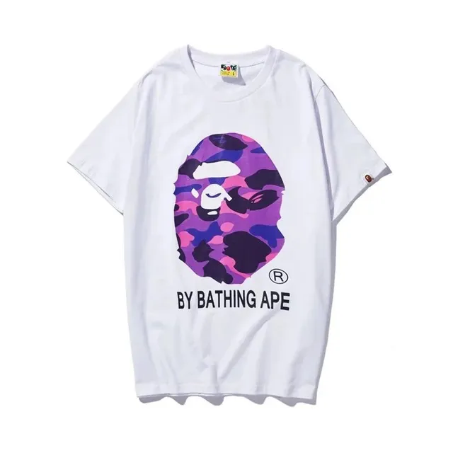 BAPE Ape Head Tee Purple Camo