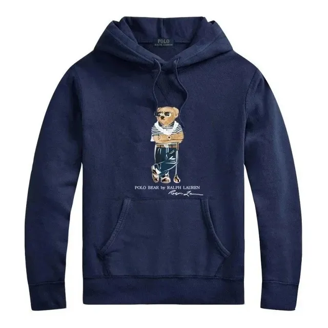 Polo Ralph Lauren Polo Bear Hoodie Navy with Embroidered Bear