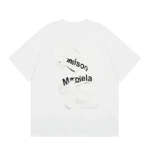 Maison Margiela T-Shirt Torn Logo Print