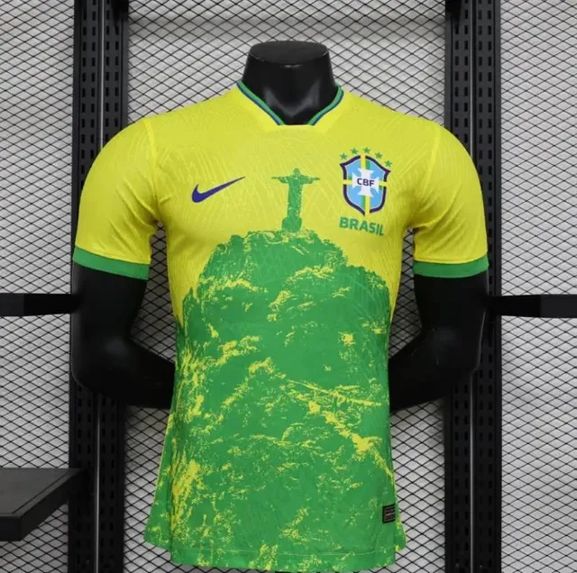 Nike × Brazil National Team Brazil Home Jersey Christ the Redeemer Print
