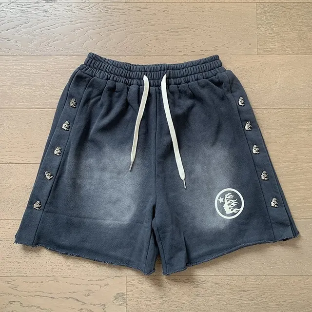 Hellstar Embroidered Shorts Flame Logo
