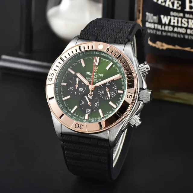 Breitling Chronomat 1984 Green Dial Chronograph
