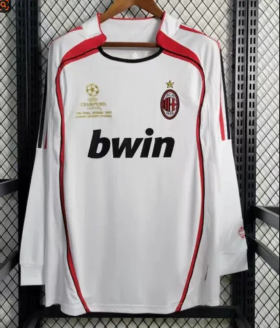 Nike AC Milan 2007 Champions League Final Jersey Home Long Sleeve