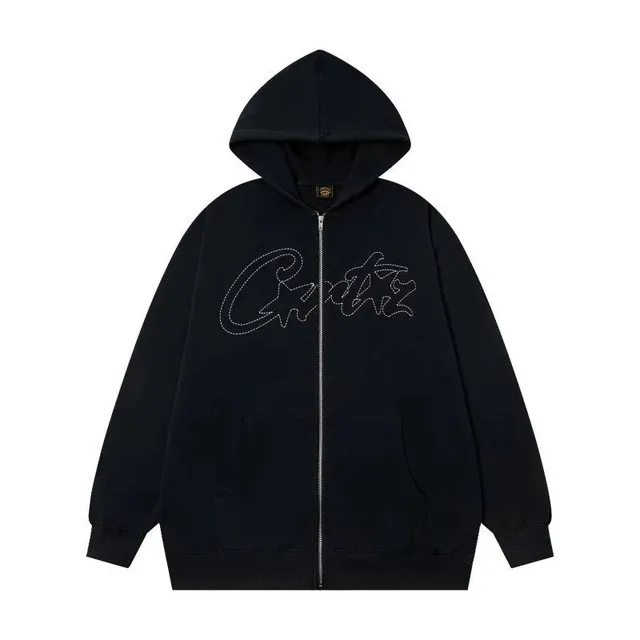 Corteiz Zip-Up Hoodie Star Logo Embroidery