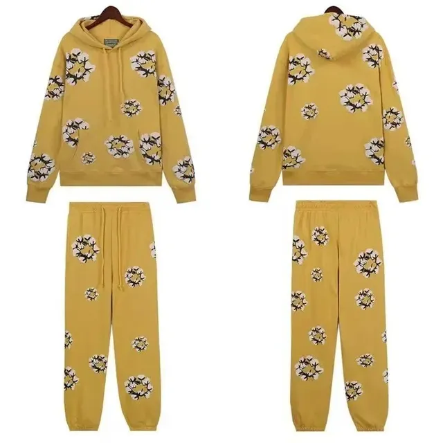 Gucci Cotton Hoodie and Jogger Set Floral Print